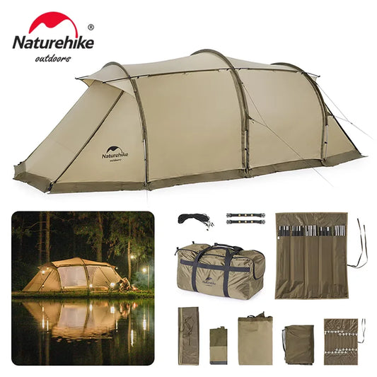 Tunnel Tent – Spacious 4~6 Person Family Shelter for All Seasons