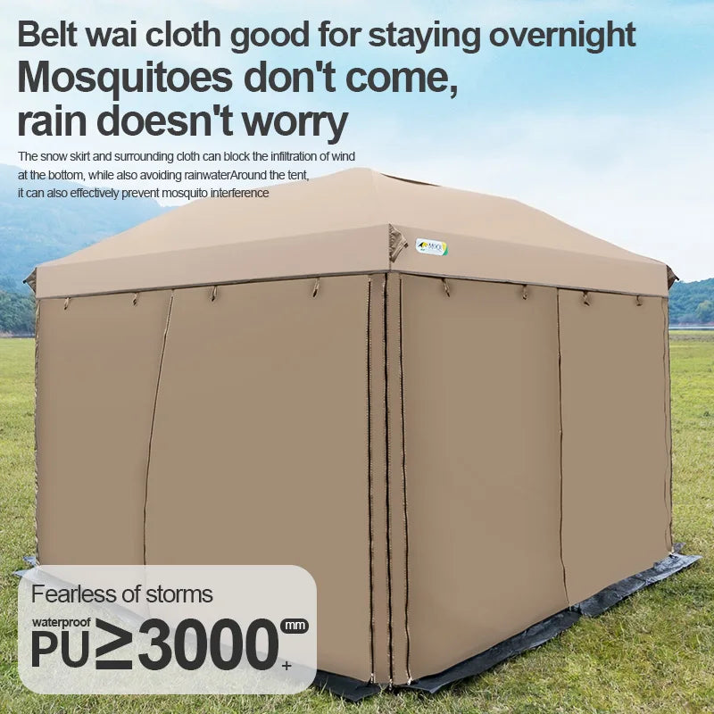 Simple Outdoor 10x10 ft Pop-up Canopy Tent with 4 Double-Layer Sidewalls & Air Vent