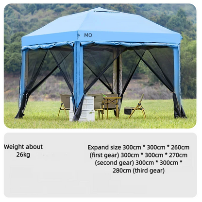 Simple Outdoor 10x10 ft Pop-up Canopy Tent with 4 Double-Layer Sidewalls & Air Vent