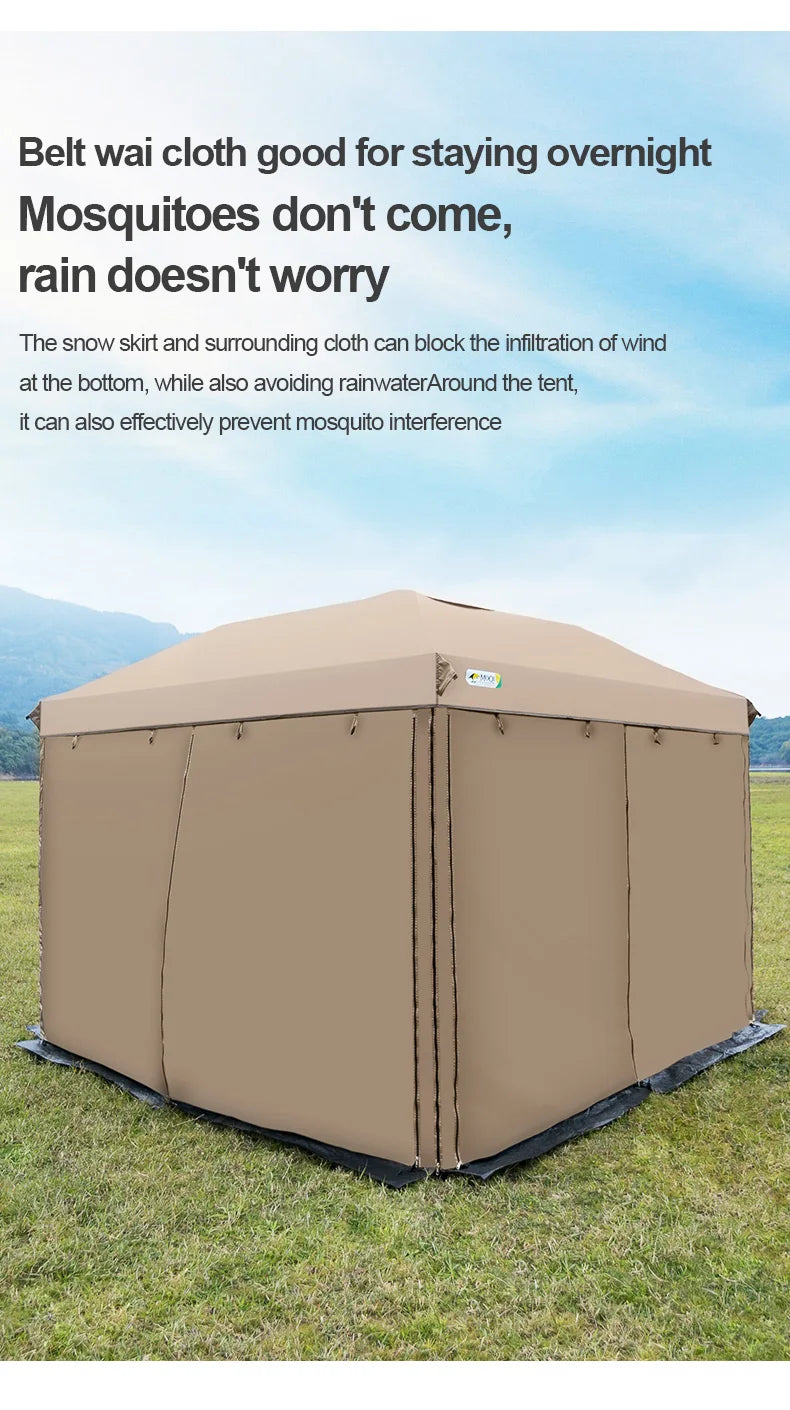 Simple Outdoor 10x10 ft Pop-up Canopy Tent with 4 Double-Layer Sidewalls & Air Vent