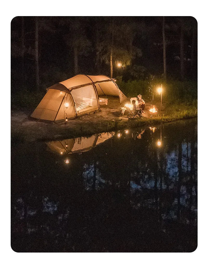Tunnel Tent – Spacious 4~6 Person Family Shelter for All Seasons