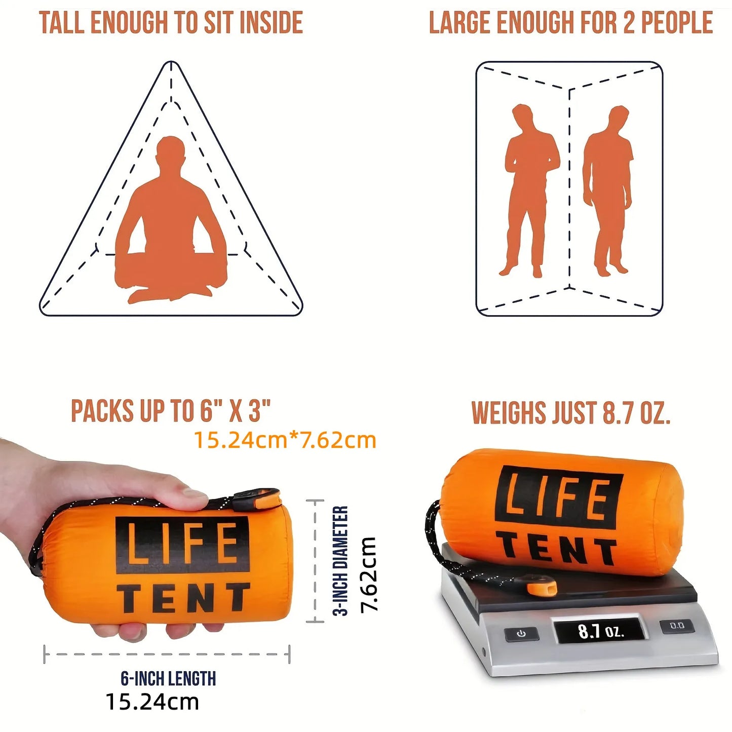 2-Person Waterproof Emergency Camping Tent