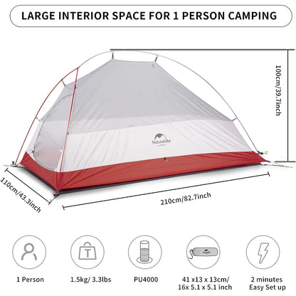 Ultralight 1-Person Camping Tent