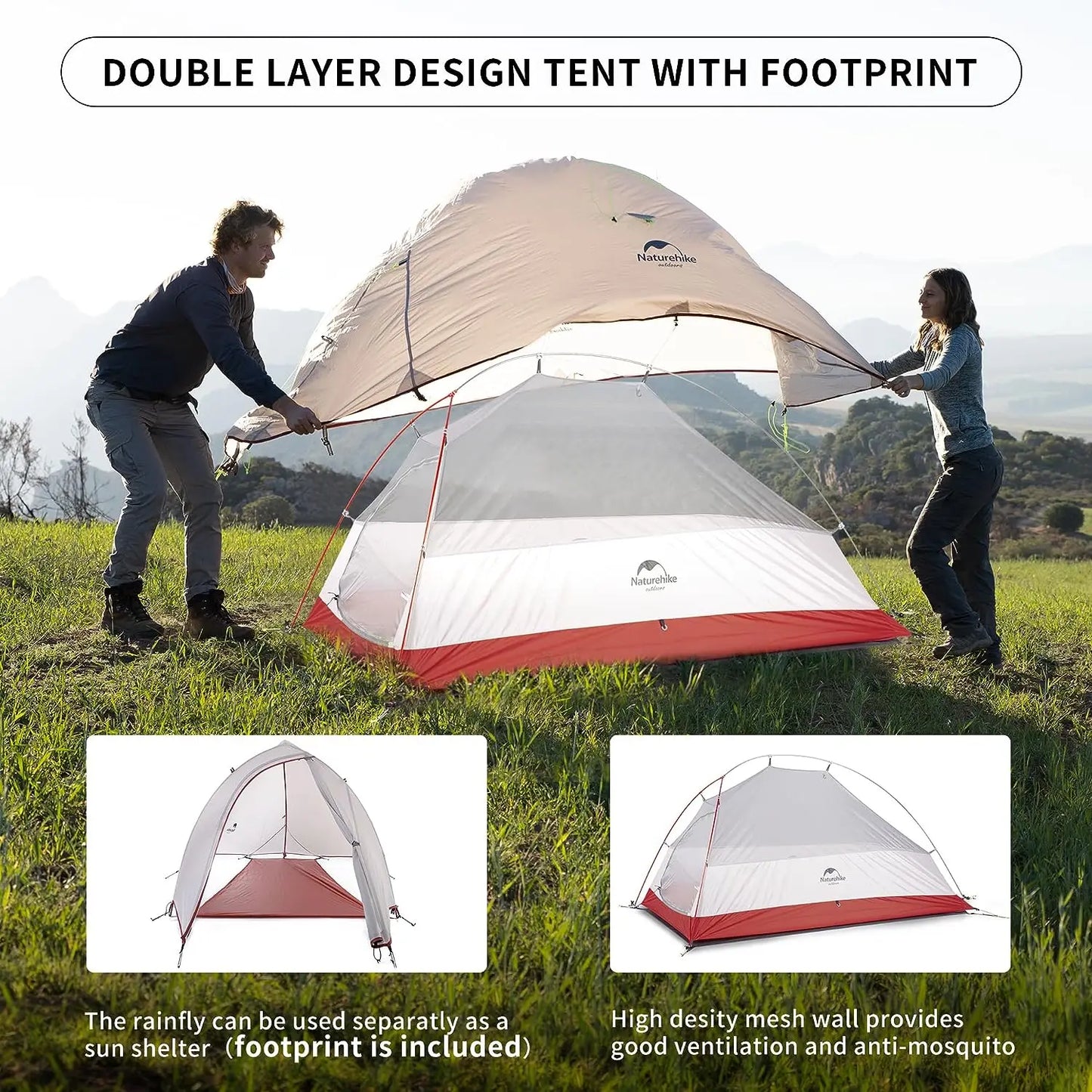 Ultralight 1-Person Camping Tent