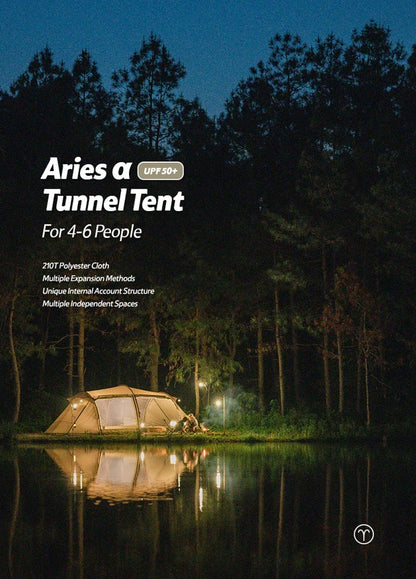 Tunnel Tent – Spacious 4~6 Person Family Shelter for All Seasons