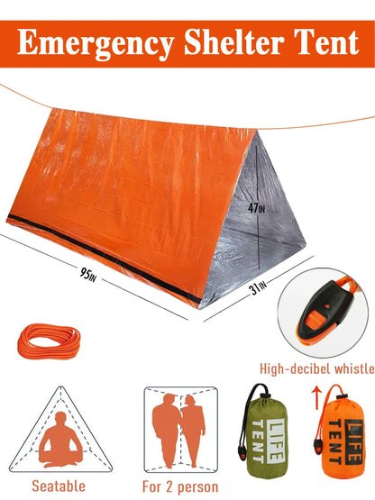 2-Person Waterproof Emergency Camping Tent